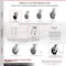 Service Caster 4 Inch Kingpinless Rubber on Steel Caster Brake & Swivel Lock 2 Rigid SCC, 2PK SCC-KP30S420-RSR-SLB-BSL-2-R-2 - alternate 4